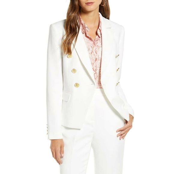 Rachel Parcell Jackets & Blazers - Rachel Parcell Fitted Blazer Ivory Cloud